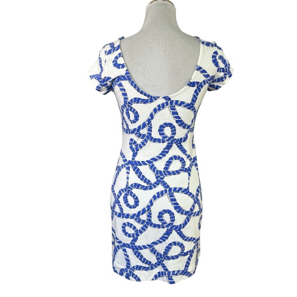 Mahi Gold Addie Dress Size XS X-Small White with Blue Rope Print Mini Length - Picture 6 of 6